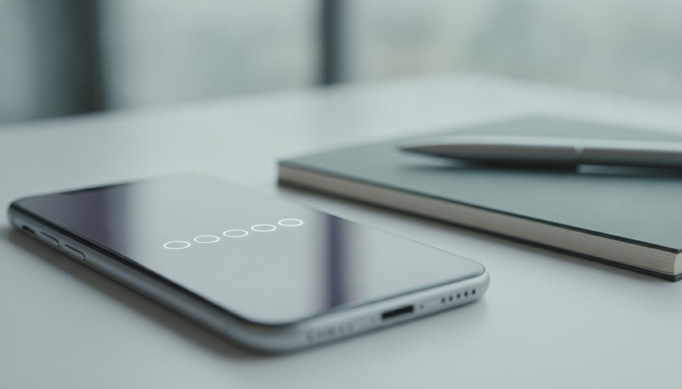 Tela de um telefone celular exibindo um campo numérico para digitação de senha de segurança.